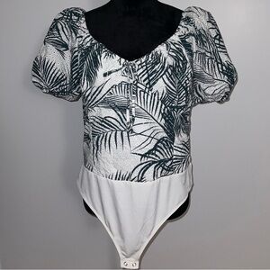 Puffy sleeve bodysuit